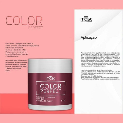 Imagem 2 de 3 de Máscara Color Perfect Nutri E Revitaliza 500gr Mascpro
