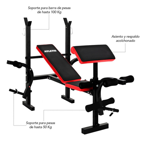 Press Banca Multifunción F4000 - 100 Kg De Carga