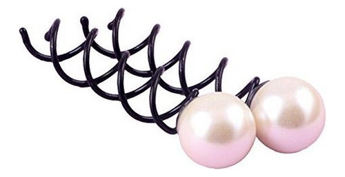 Topwel 6pcs Clip De Pelo Espiral Pearl Pearl (large-1.8cm)