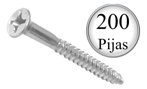 200 Pija Para Madera Phillips Galvanizada 10 X 2-1/2