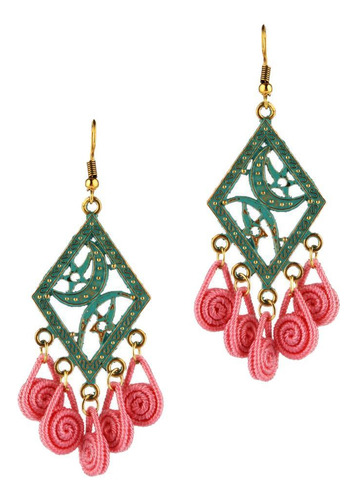 2 Unidades De Arete De Alecion Accesorio De Moda Para Rosado