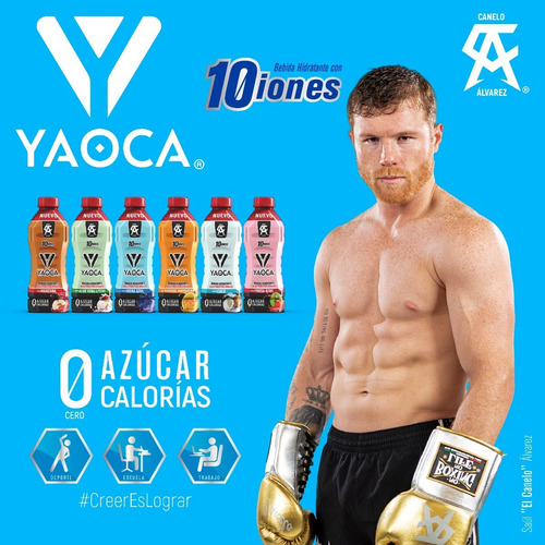 Yaoca Bebida Hidratante 0 Azúcar 10 Iones Pack X 12 Fresa