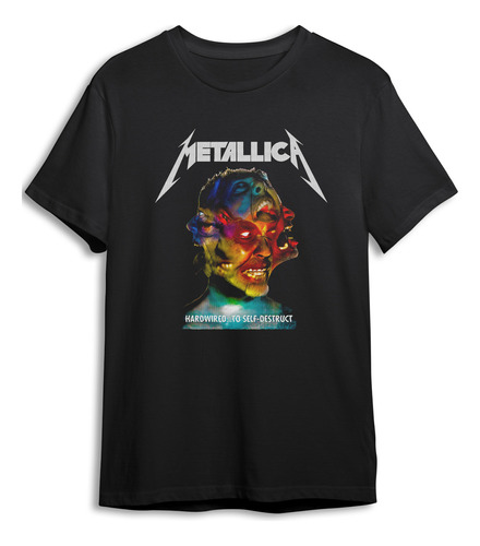 Polera Estampada Metallica Hardwired To Self Destruct - Dtf