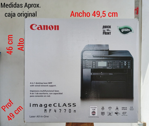 Impresora Multifuncional Laser O Toner Canon Mf4770n