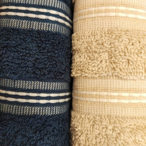 Toalha De Rosto Grande Algodão 100% Nanosoft 45x80cm Bege