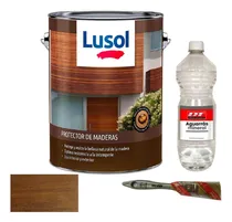 Comprar Protector Para Madera Interior Exterior Lusol 20 Lts. Color Nogal