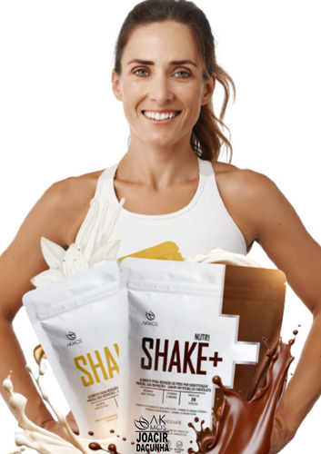 Nutri Shake+ Akmos Colageno, Whey Protein,colageno Vitaminas Sabor Chocolate