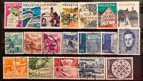 Suiza - Lote De 19 Sellos  - Varios Temas P650