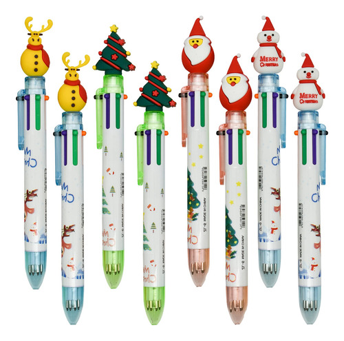 Maydahui 12 Boligrafo Multicolor Navidad 6 1 Retractil Nieve