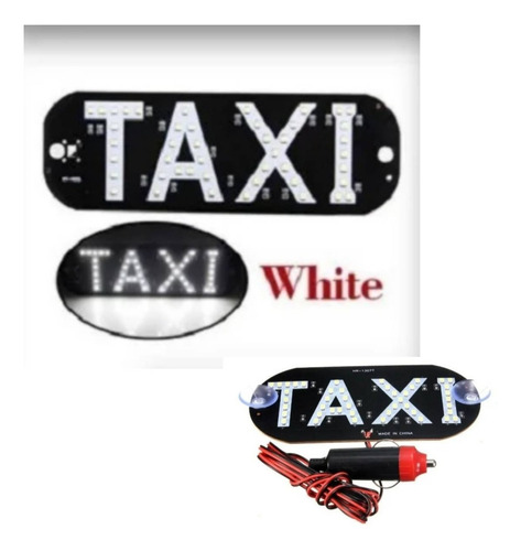 Letrero Taxi Blanco Led