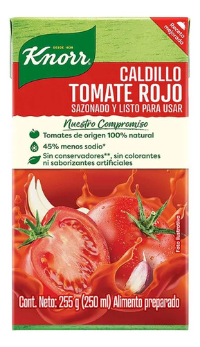13 Pzas Caldillo De Tomate Knorr Rojo 250 Ml