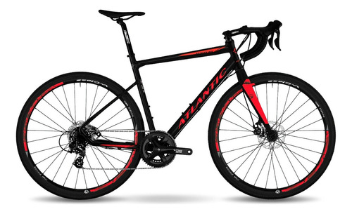 Bicicleta De Ruta Atlantic Kreston Fx 2x9 Velocidades Color Negro/rojo Tamaño Del Cuadro L