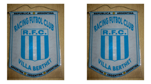 Banderin Mediano 27cm Racing De Villa Berthet