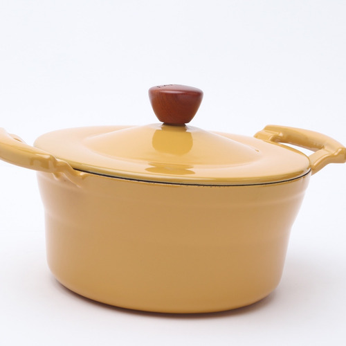 Olla Cacerola Premium Hierro Fund. Esmaltado Lafont 3.3 Lts Color Amarillo