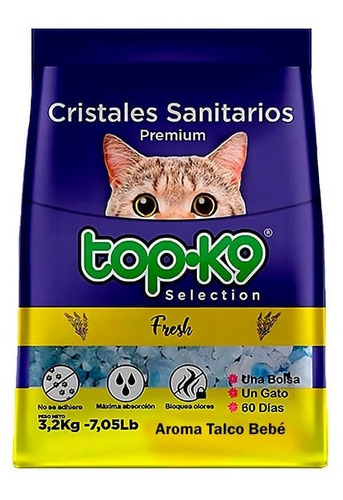 Top K9 Cristales Sanitarios Fresh 3,2 Kg