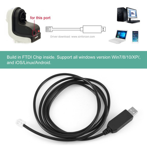 // Adaptador J7usb A Rj11 Rj12 6p4c, Cable De Control En