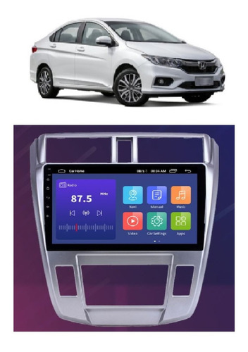 Multimídia Android Honda City Ac/digital 08-13 4+64gb+tv 