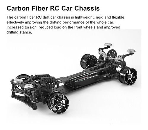 Chassi De Corrida Rc Drift Racing De Fibra De Carbono Para C