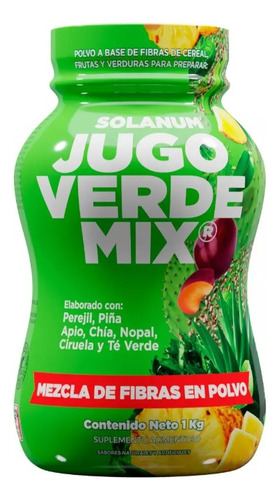 Jugo Verde Mix Fibra Para Mezclar En Polvo Solanum 1 Kg