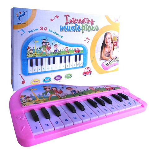 Imagen 1 de 8 de Organo Teclado Infantil Piano Musical 24 Teclas C/ Numeros