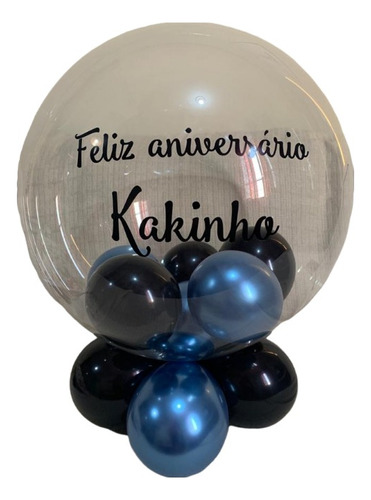 Bubble Com Nome Personalizado Kit Balão Para Aniversario
