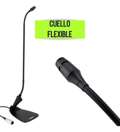 Microfono Shure Gooseneck Cvg18d-b/c Cuello De Ganso Negro