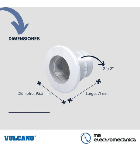 Imagen 4 de 10 de Virola Vulcano Limpiafondo Pileta Hormigón Rh 1 1/2 - 143901