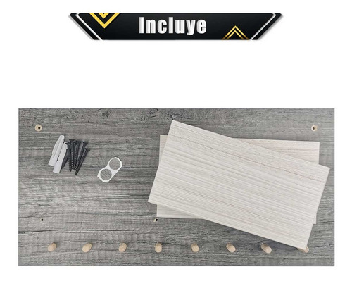 Perchero Organizador Porta Llaves De Pared Melamina Moderno