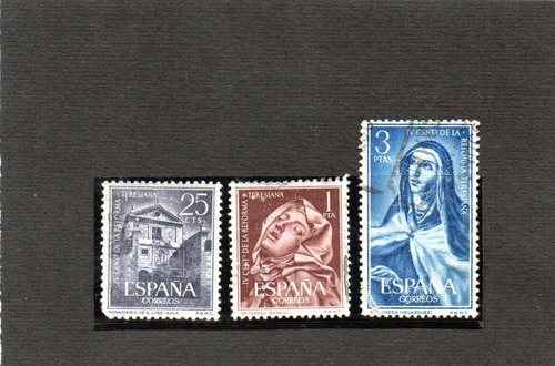 España 1962, Edifil N°1428/30 Serie Completa Usada, Mira!!!