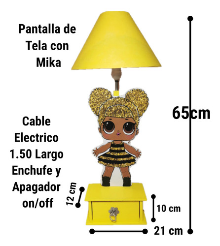 Lampara/cajon Lol Negrita Centro De Mesa Recuerdos