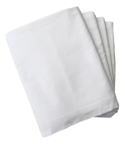 Set De 4 Sábanas Planas King Size White Spa Blanco Blanco Liso