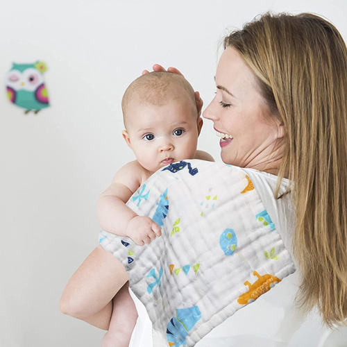 6 Paños Para Eructos Ultra Suaves Y Absorbentes Para Bebés