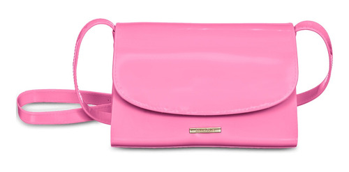 Imagem 1 de 3 de Bolsa transversal Petite Jolie Alicia PJ10087 design liso de j-lástic rosa-néon com alça de ombro rosa-néon