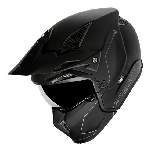 Imagen 3 de 5 de Casco Mt Helmets Streetfighter Negro Mate + Mica De Regalo
