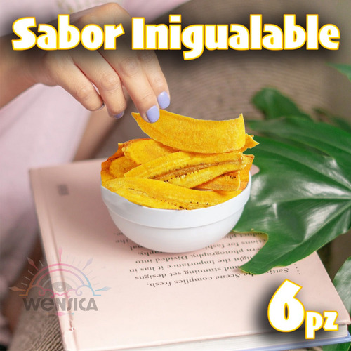 Platanitos Fritos Botana Salada Snack 100 Gr Set 6 Pz