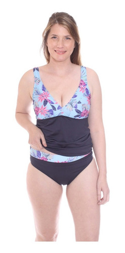 Imagen 1 de 9 de Malla Tankini Mujer Estampada Talles Grandes Art 246