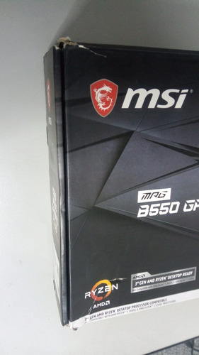 Caixa Da Placa Mãe Msi Mpg B550 Gaming Plus Preto (Usado)