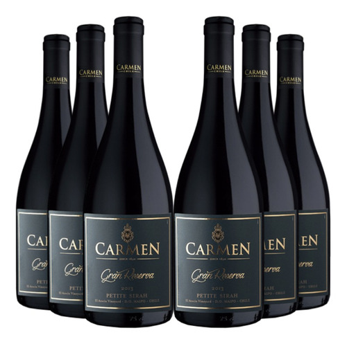 6 Vinos Carmen Gran Reserva Petit Syrah