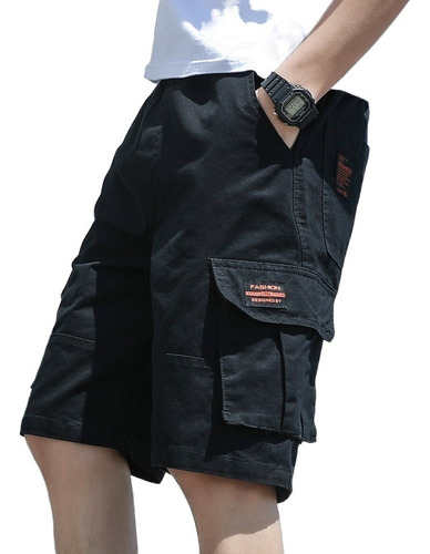 Pantalones Cortos De Carga Para Hombres Moda Suelta