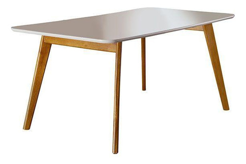 Conjunto Sala Jantar 6 Lugares Mesa Slim 6 Cadeiras Nude