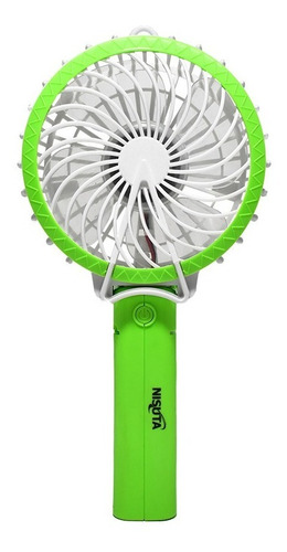 Mini Ventilador Portatil De Mano Recargable Usb Nisuta Handy Color Verde