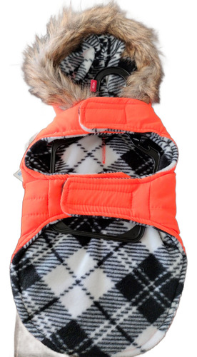 Chamarra Fosforescente Para Mascotas, Color Naranja.