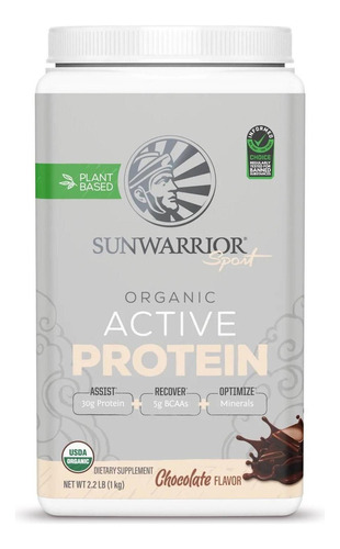 Organic Active Protein Chocolate 1 Kg Sunwarrior Sport