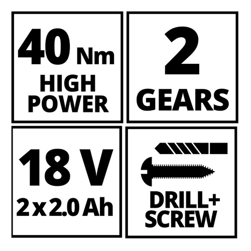 Set Kit Taladro Percutor A Bateria 18v Einhell + Accesorios