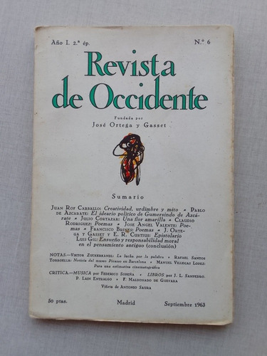 Revista De Occidente Septiembre 1963  ( Cortazar)