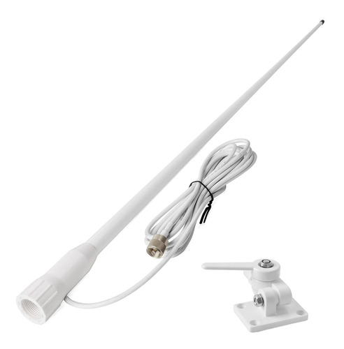 Twayrdio Antena Marina Vhf Mhz Barco Fibra Vidrio Blanca