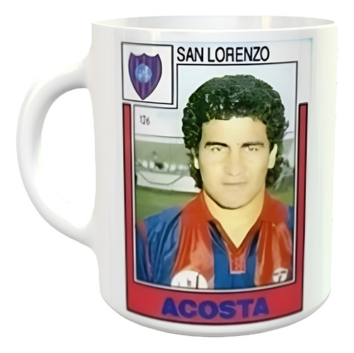 Taza Cerámica Sublimada Beto Acosta San Lorenzo Figurita Blanco Beto Acosta San Lorenzo D1