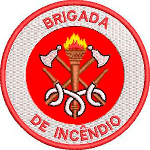 Patch Bordado Brigada De Incêndio 8,5x8,5 Cm Cód.4622