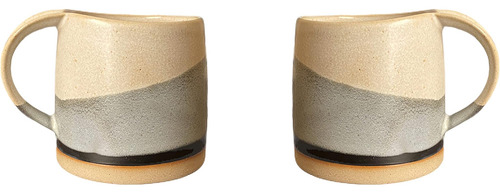 Juego De Tazas De Café De Cerámica Esmaltada De Día - 2 Taza