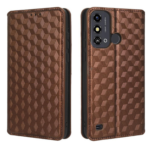 Caso For Zte Blade A53 Pu Cuero Tarjeta Ranuras Titular 3d